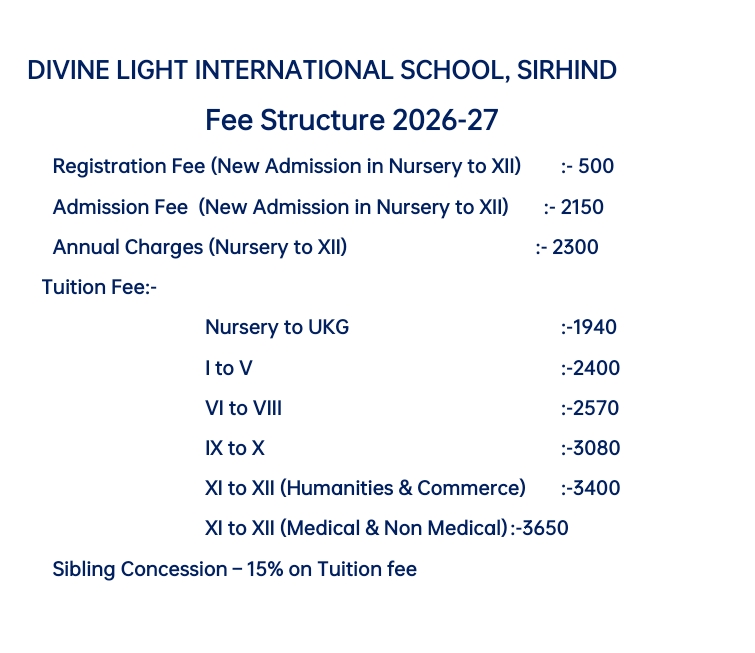 fee structure